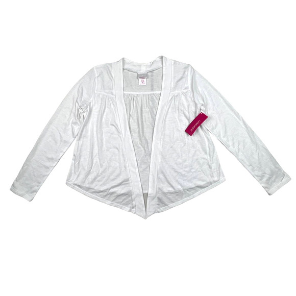 Xhilaration Junior EXTRA LARGE White Open Front Lightweight Cropped Cardigan Top - Picture 1 of 9